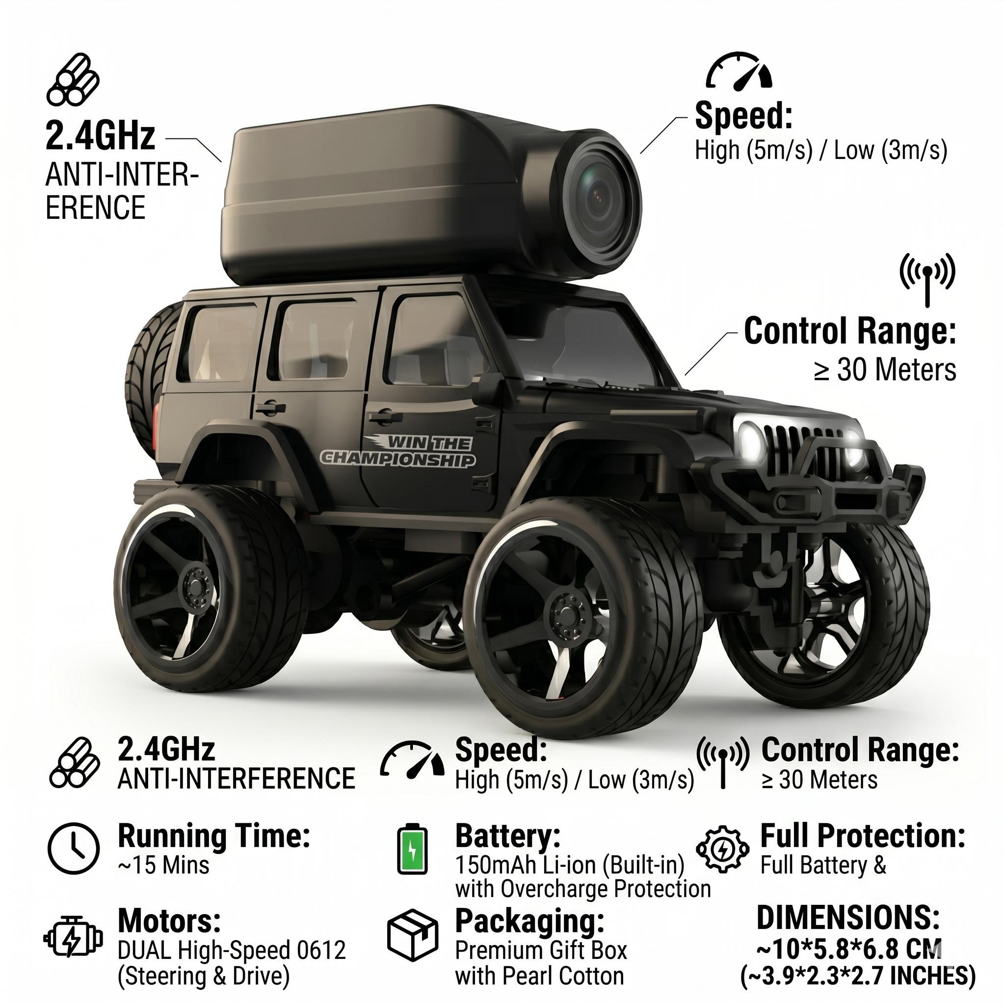 Alloy RC FPV Crawler Car, 1080 - đánh giá và giá Rc Hobby Tech